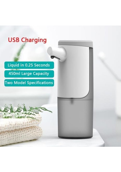 450 Ml Otomatik Sabunluk El Dokunmamış Sanitizer Mutfak Banyo Donanımı Için Akıllı Indüksiyon | Sıvı Sabunluk Sabunlukları (Jel Pompa Tipi) (Yurt Dışından)
