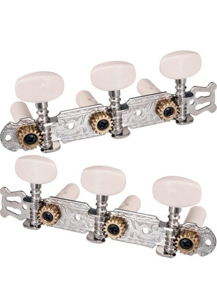 2 Adet Gümüş Klasik Gitar Tunelleri Tuning Kazıklar Keys Gitar Parçaları Için (Yurt Dışından)