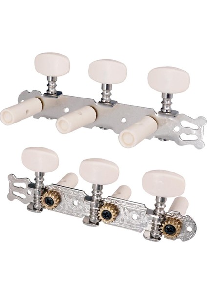 2 Adet Gümüş Klasik Gitar Tunelleri Tuning Kazıklar Keys Gitar Parçaları Için (Yurt Dışından)
