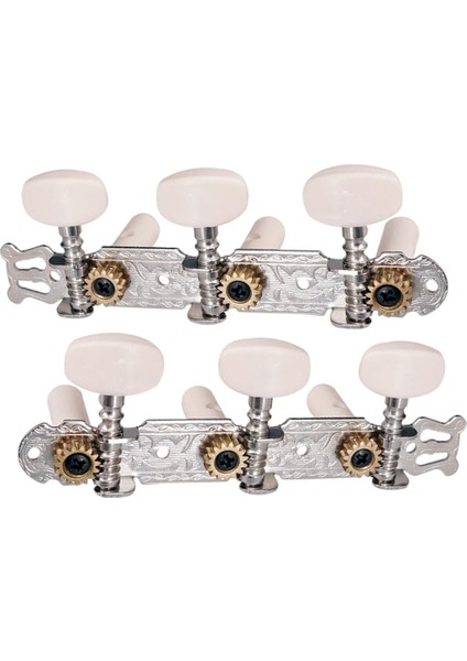 2 Adet Gümüş Klasik Gitar Tunelleri Tuning Kazıklar Keys Gitar Parçaları Için (Yurt Dışından)