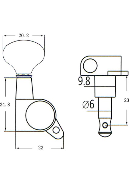 Gitar Kilitli Dize Tuning Pegs Elektrik Akustik Halk Gitarları Için Tuner (Yurt Dışından)