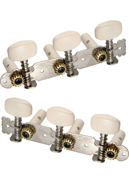 2 Adet Gümüş Kaplama Gitar Tuning Pegs Tuner Klasik Gitar Parçaları Için 3R3L (Yurt Dışından)