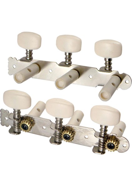 2 Adet Gümüş Kaplama Gitar Tuning Pegs Tuner Klasik Gitar Parçaları Için 3R3L (Yurt Dışından)