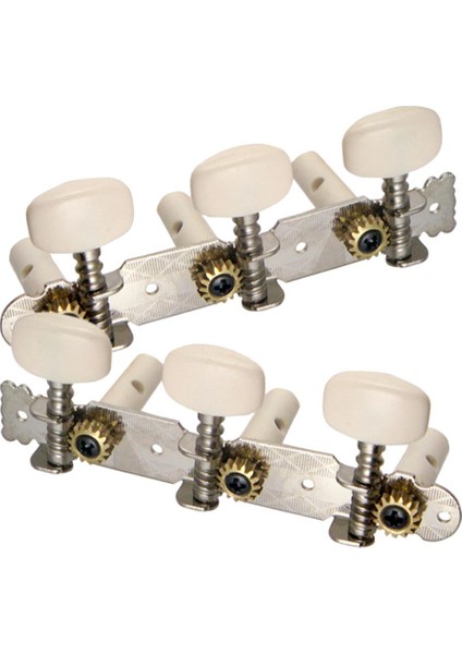 2 Adet Gümüş Kaplama Gitar Tuning Pegs Tuner Klasik Gitar Parçaları Için 3R3L (Yurt Dışından)