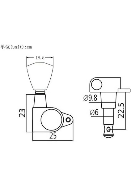 Yedek Akustik / Elektro Gitar Parçaları Dize Tuning Peg Tuner 3R3L (Yurt Dışından)
