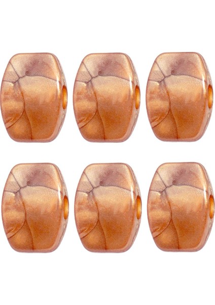 6 Adet Kahve Gitar Tuning Peg Makine Kafaları Kolu Düğmesi Doğal Doku (Yurt Dışından)