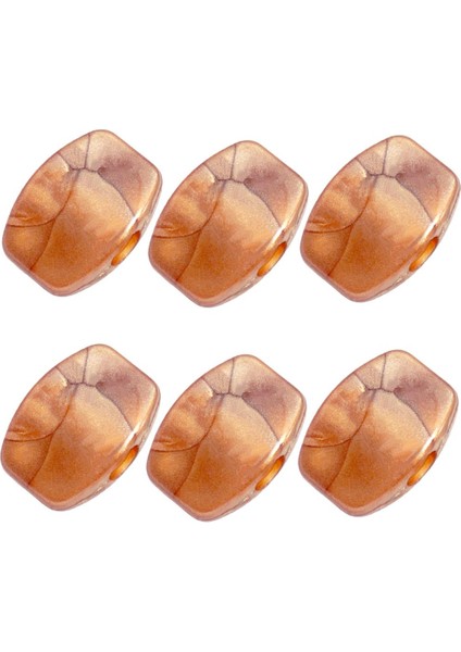 6 Adet Kahve Gitar Tuning Peg Makine Kafaları Kolu Düğmesi Doğal Doku (Yurt Dışından)