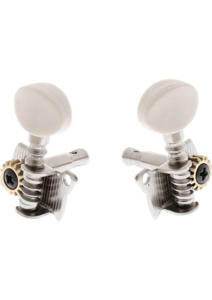 4 Parça Metal Açılan Ukulele Uke Tuning Pegs Tuner Yuvarlak Gümüş (Yurt Dışından)