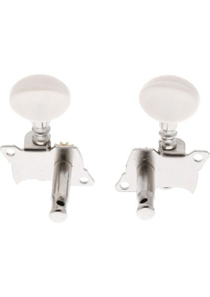 4 Parça Metal Açılan Ukulele Uke Tuning Pegs Tuner Yuvarlak Gümüş (Yurt Dışından)