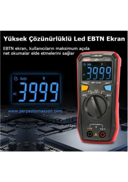 UT123 LED Ekran Otomatik Multimetre Unit UT123 LED Ekran Otomatik