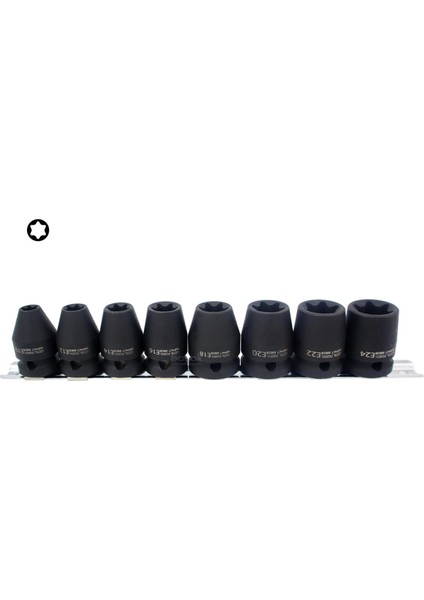 E10 - E24 1/2" Dişi Torx Havalı Lokma Takımı 8 Parça C66-R08