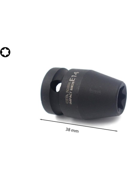 E10 - E24 1/2" Dişi Torx Havalı Lokma Takımı 8 Parça C66-R08