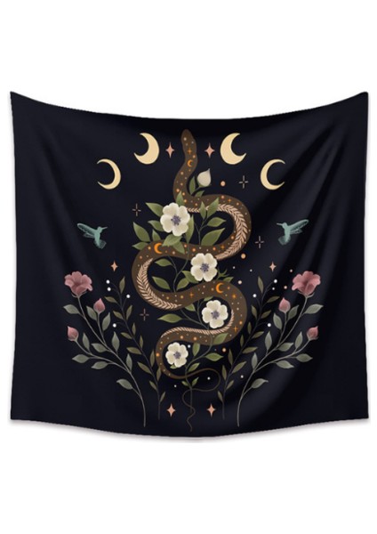 100 x 150 Cm Psychedelic Goblen Moon Faz Aşama Çiçek Goblen Duvar Asılı Kumaş Hippi Arka Plan Duvar Kapak Halı Ev Deco | Dekoratif (Yurt Dışından)