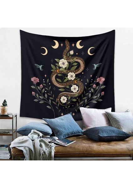 100 x 150 Cm Psychedelic Goblen Moon Faz Aşama Çiçek Goblen Duvar Asılı Kumaş Hippi Arka Plan Duvar Kapak Halı Ev Deco | Dekoratif (Yurt Dışından)
