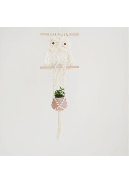 Baykuşlar Dream Catchers Goblen Çiçek Asılı Pot Halat Net Makrome Bitki Askı Saksı Ev Duvar Dekorasyon Için | Dekoratif (Beyaz) (Yurt Dışından)