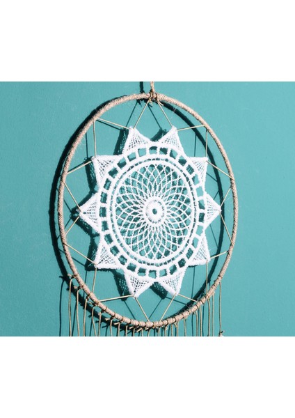 Makrome Bohemian Goblen Duvar Asılı El Dokuma Püskül Dekor Yatak Odası Arka Plan Ev Dekorasyonu Dream Catcher Nordic Renk | Dekoratif (Sarı) (Yurt Dışından)