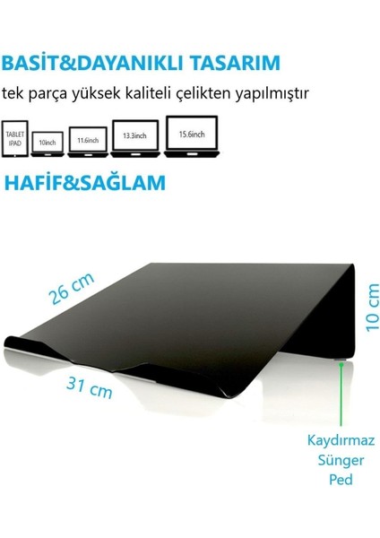 Laptop Standı Notebook Soğutucu Macbook Yükseltici Tablet Standı