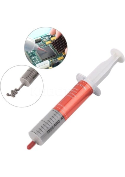 Gri Büyük Boy Şırınga Termal Macun 30GR Gümüş Alaşım -Heatsink