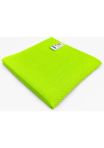Mikrofiber Baklava Desen Cam Bezi Yeşil 40 x 40 cm