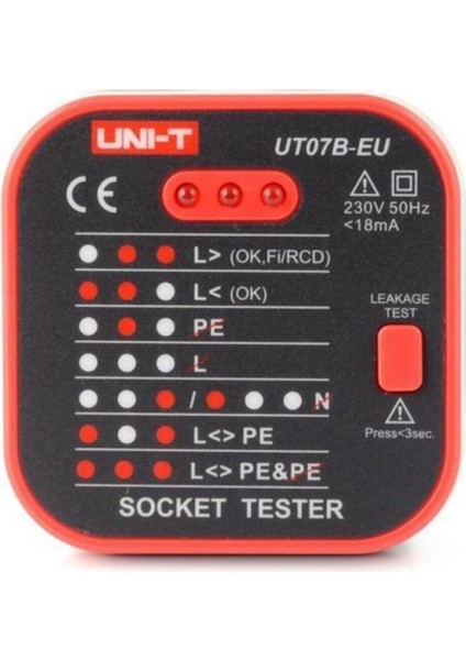 Priz Test Aleti Unit UT07B-EU Priz Test Cihazı Ut 07B- Ut
