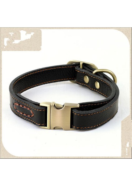 Dana Hakiki Deri Pet Köpek Yaka En Üst Sınıf Pet Eğitim Yaka Orta Büyük Köpekler Için Ağır Hizmet Tutabilen | Köpek Yaka (33 ~ 51 Cm x 2.5 Cm) (Yurt Dışından) fırsatları