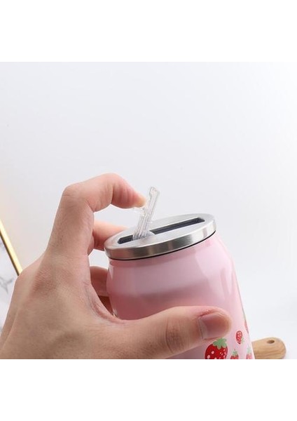 Sevimli Çilek Girly Yalıtımlı Su Şişesi Paslanmaz Çelik Taşınabilir Geniş Ağız Su Kupası, 500ml, Seyahat Termos Şişesi | Vakumlu Şişeler Ve Termoslar (Pembe) (Yurt Dışından) fiyatları