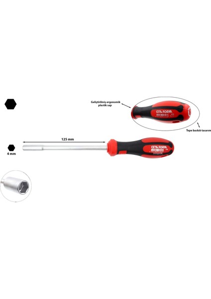 4 mm Lokma Tornavida F20-040-125