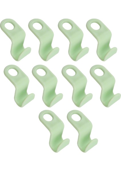 10 Adet Ağır Hizmet Tipi Giysiler Askı Konnektörü Kancaları Gardırop Gömlek Şapkaları Yeşil (Yurt Dışından)