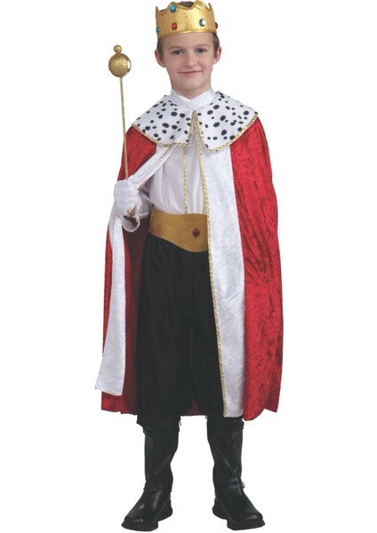 Pelerinli Kral Erkek Çocuk Kostümü