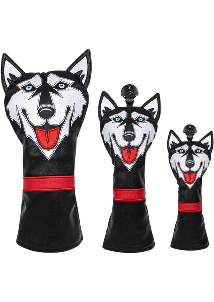 3x Fashion Golf Club Head, Ahşap Headcover Su Geçirmez Unisex Koruyucu Kapsar (Yurt Dışından)