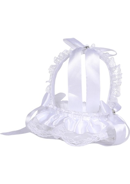 Beyaz Çiçek Kız Sepeti, Nişan Için Kollu Düğün Fotoğrafı Sahne Tarzı B (Yurt Dışından) indirimleri