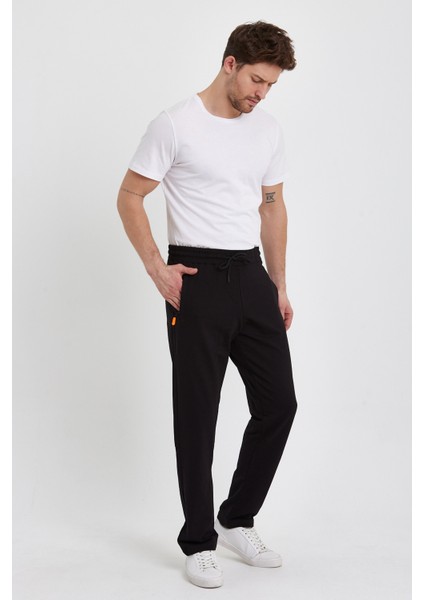 Geniş Paça Rahat Kesim Reguler Kesim Siyah Baba Penye Eşofman Altı fırsatları