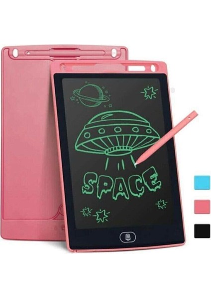 Dijital Kalemli Çizim Yazı Tahtası Not Yazma Eğitim Tableti Writing Tablet 8,5 Inç Pembe