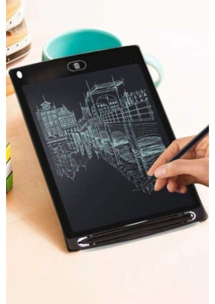 Writing Tablet LCD 8.5 Inç Dijital Kalemli Çizim Yazı Tahtası Siyah Yazı Tahtası