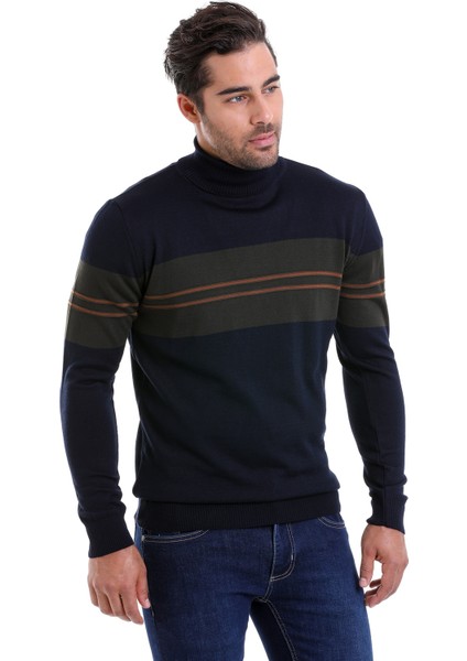 Regular Fit Desenli Balıkçı Yaka Triko Yün Kazak fiyatları