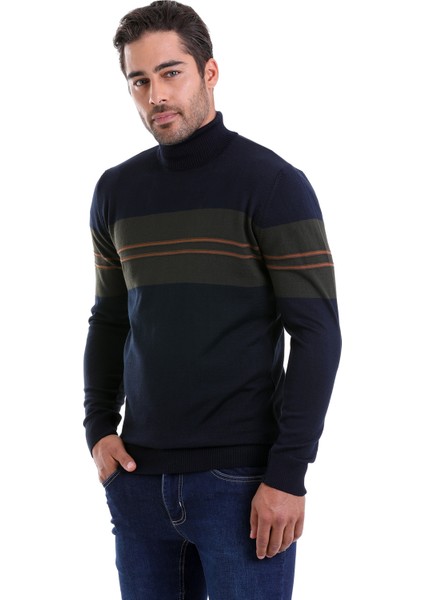 Regular Fit Desenli Balıkçı Yaka Triko Yün Kazak modelleri