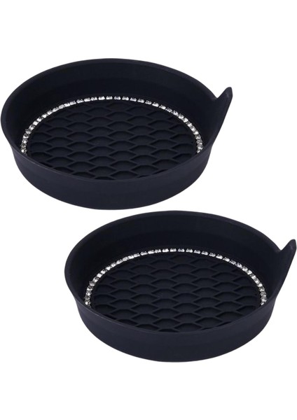 Araç Fincan Paspaslar Tutucu Oturma Odası Mutfak Siyah Için Coaster Ekleme (Yurt Dışından)