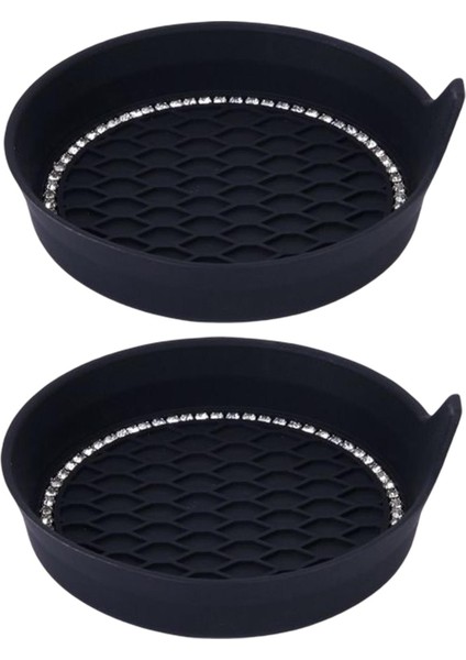 Araç Fincan Paspaslar Tutucu Oturma Odası Mutfak Siyah Için Coaster Ekleme (Yurt Dışından)