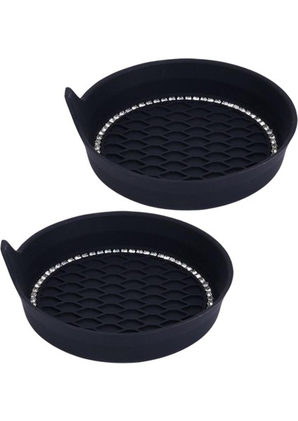 Araç Fincan Paspaslar Tutucu Oturma Odası Mutfak Siyah Için Coaster Ekleme (Yurt Dışından)