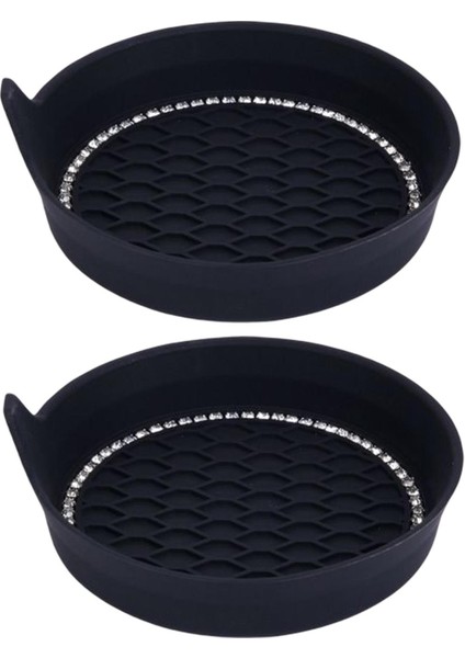 Araç Fincan Paspaslar Tutucu Oturma Odası Mutfak Siyah Için Coaster Ekleme (Yurt Dışından)