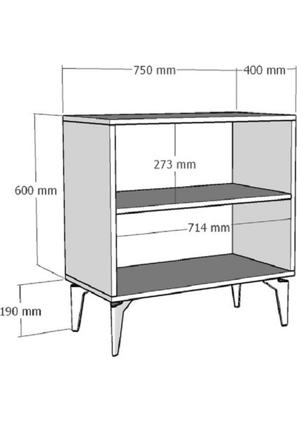 75 cm Yumy Konsol-Çok Amaçlı Dolap Beyaz-Altın