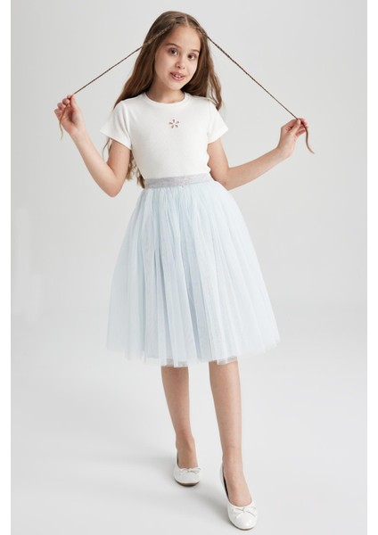 Kız Çocuk Regular Fit Esnek Belli Tül Tütü Etek X3860A622SM