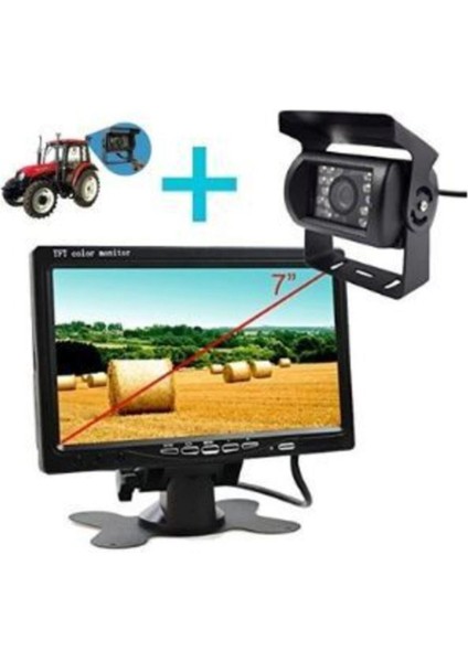 7 Inç Otobüs Münibüs Kamyon Kamyonet 18 Let Monitör Kamera Geri Park Kamera Sistemi