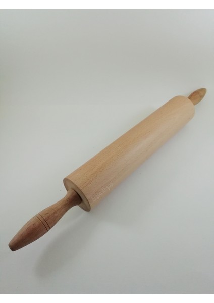 48 cm Lüx Ahşap Dönerli Merdane - Yufka Hamur Açma Oklava