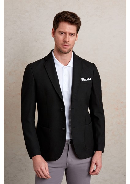 Desenli Slim Fit Mono Yaka Casual Ceket modelleri