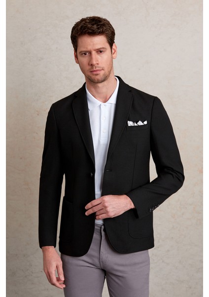 Desenli Slim Fit Mono Yaka Casual Ceket indirimleri