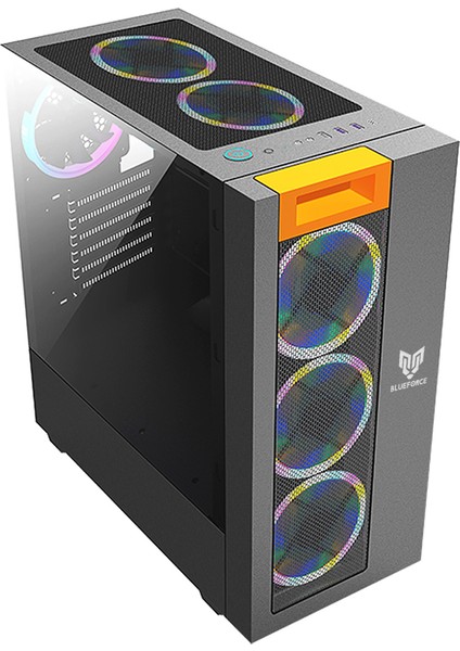 Spectra 6*rgb Fanlı Atx-Mini Atx Itx Uyumlu Mid Tower Gaming Oyuncu Kasası Psu'suz