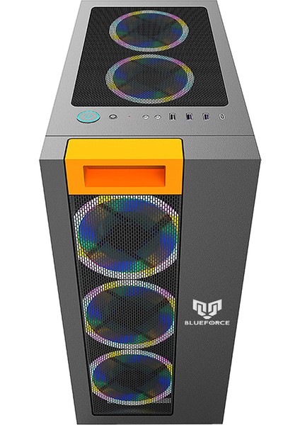 Spectra 6*rgb Fanlı Atx-Mini Atx Itx Uyumlu Mid Tower Gaming Oyuncu Kasası Psu'suz