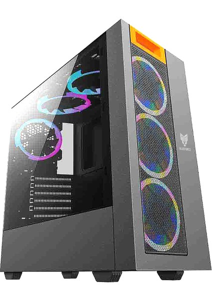 Spectra 6*rgb Fanlı Atx-Mini Atx Itx Uyumlu Mid Tower Gaming Oyuncu Kasası Psu'suz