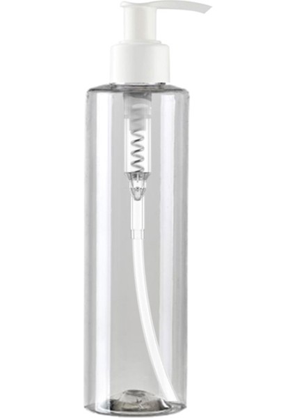 100 Adet - 150ML Plastik Şeffaf Küt Boyunlu Şişe, Boş Beyaz Sıvı Sabun Pompalı Pet Şişe